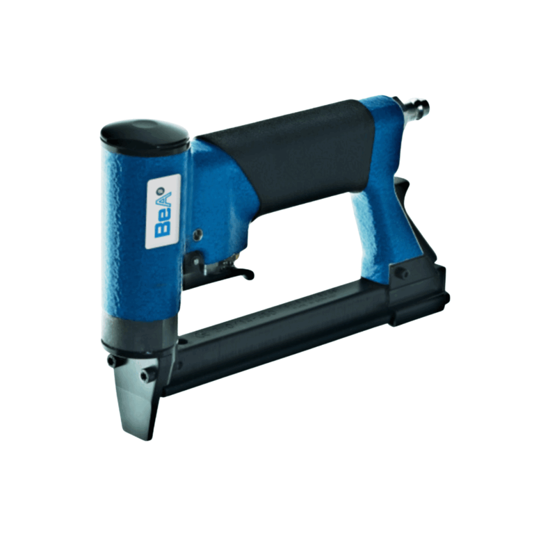 BeA 380/14-450A pneumatic upholstery stapler, compatible with BeA 380 and 80 staples (6–14 mm), automatic activation, lightweight design for furniture and joinery work