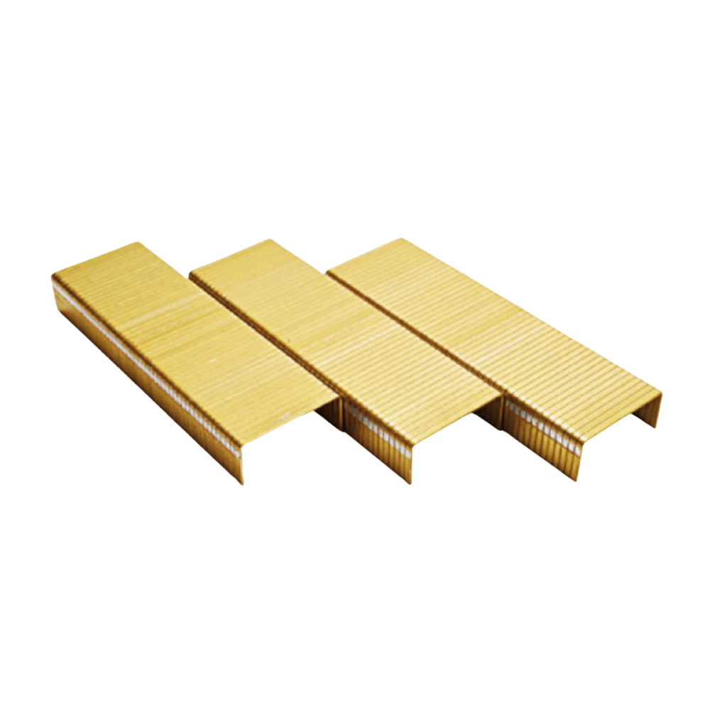 BeA Clincher staples, 15 mm galvanized steel, 32 mm crown width for carton closing and packaging applications.