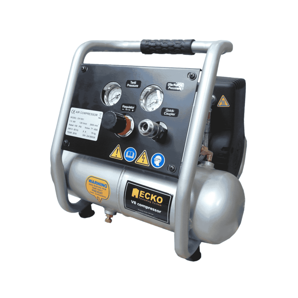 Ecko Hammahand V8 oil-free air compressor, 1.5 HP, fast recovery — Air Gun Services NZ