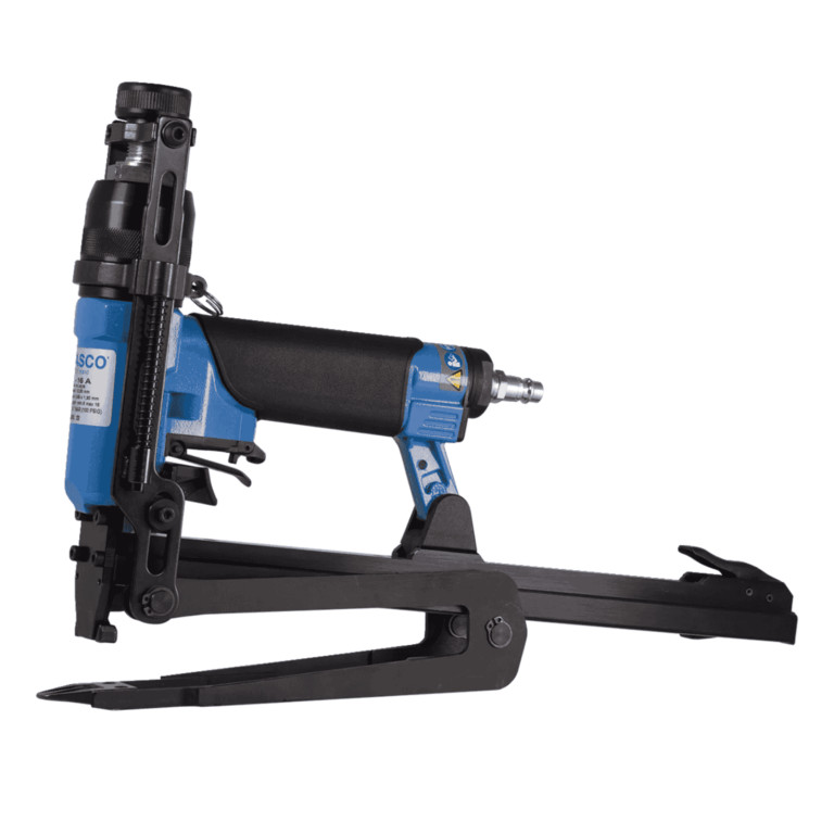 Fasco F1B 779-16A pneumatic carton plier stapler with deep 175 mm throat and bottom-loading 230-shot magazine — uses 779 8–16 mm staples for carton closing and packaging — Air Gun Services NZ