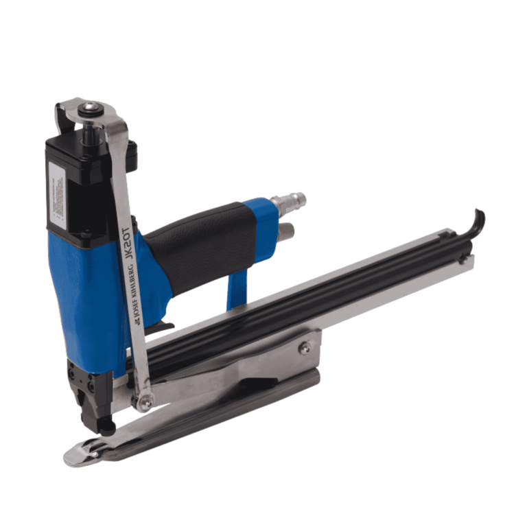 Josef Kihlberg JK20T779 pneumatic plier stapler with compact magazine and deep throat — uses JK779 12–22 mm staples for packaging lines, bags and sheet stapling — Air Gun Services NZ