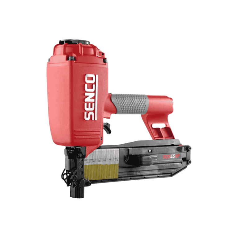 Senco SQS55XP heavy-duty construction stapler with 11.1 mm crown, top-loading high-capacity magazine and aluminium body for framing, sheathing and subfloor — Air Gun Services NZ